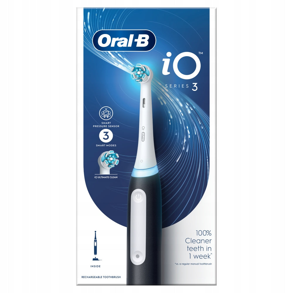 Oral-B iO 3 Black Szczoteczka elektryczna stworzona w technologii Braun(Oral-B iO 3 Black Szczoteczka elektryczna stworzona w technologii Braun)