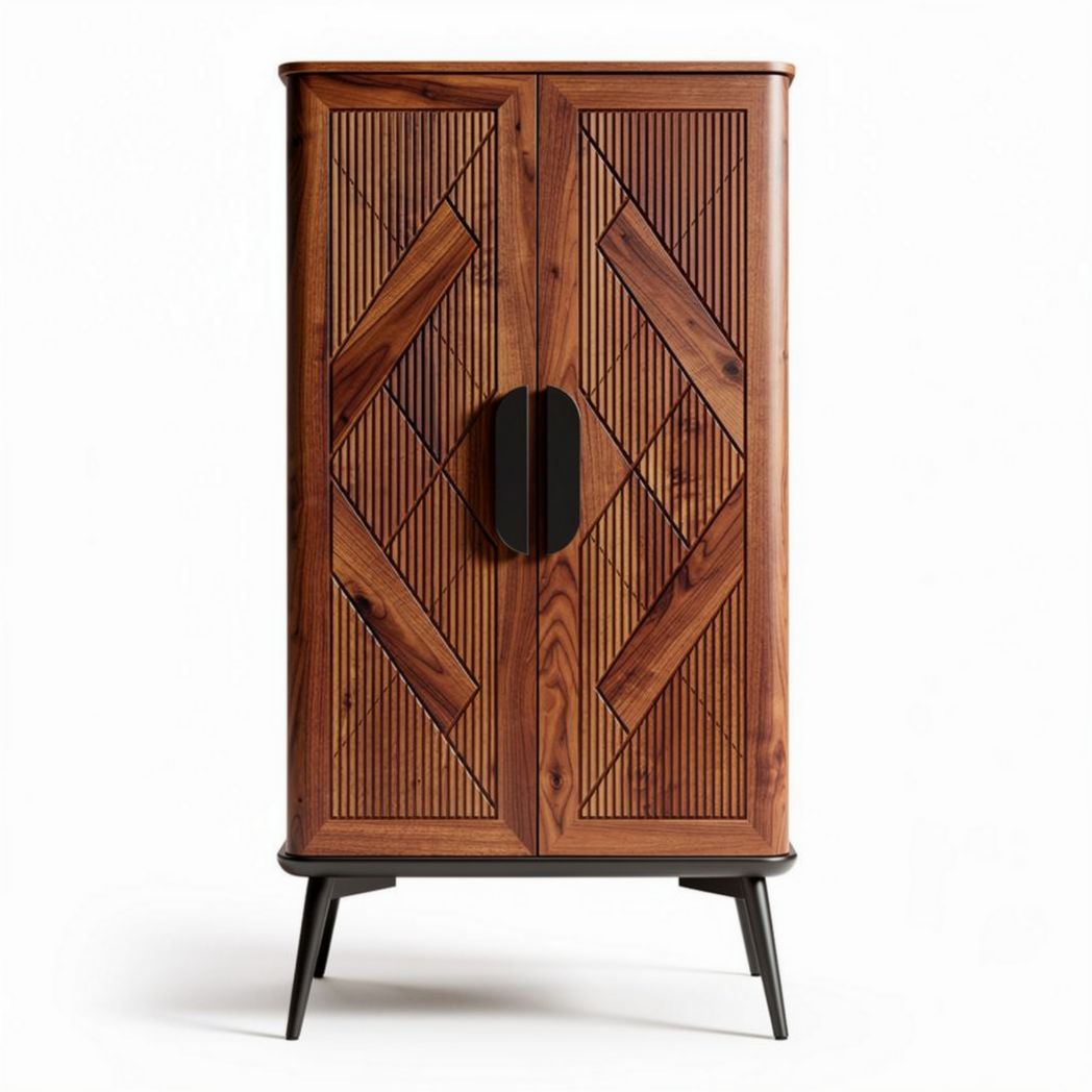 Stolik kawowy z drewna z szufladami do salonu - 80 x 40 x 120cm