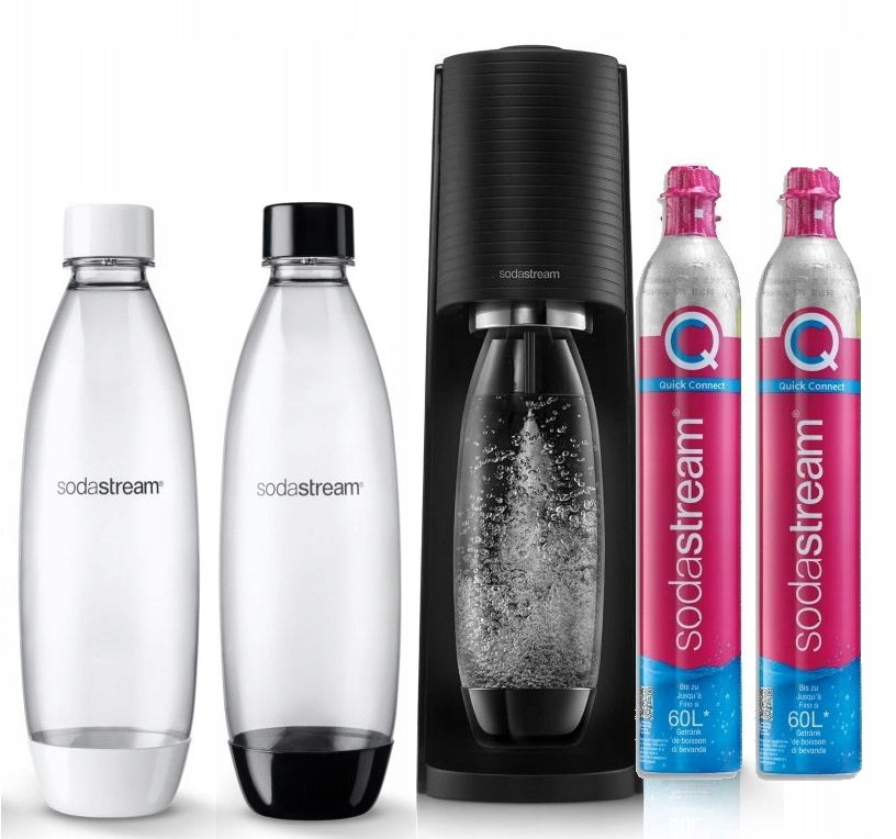 Saturator wody gazowanej Sodastream Soda TERRA czarny 2x butelka 2x nabój(440 ml/Saturator wody gazowanej Sodastream Soda TERRA czarny 2x butelka 2x nabój)
