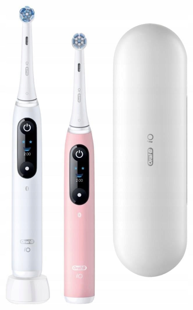 Szczoteczka elektryczna Oral-B iO 6 Duo biały/różowy + etui