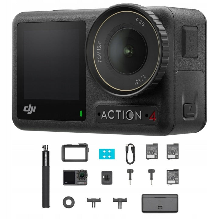 OdkryjDJI Kamera Sportowa DJI Osmo Action 4 Adventure Combo UHD 4K 120FPS Duży Zestaw(Kamera Sportowa DJI Osmo Action 4 Adventure Combo UHD 4K 120FPS Duży Zestaw')