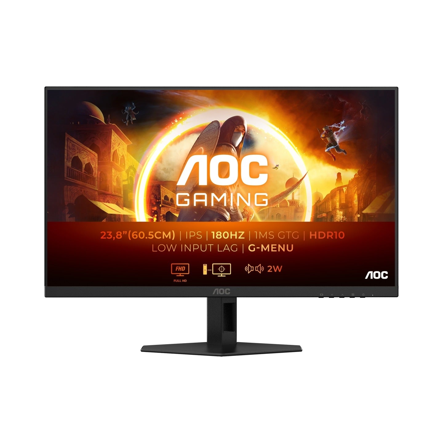 AOC 2X Monitor AOC 23.8'' 24G4XE Czarny FHD 1920 x 1080 px 180Hz 1ms