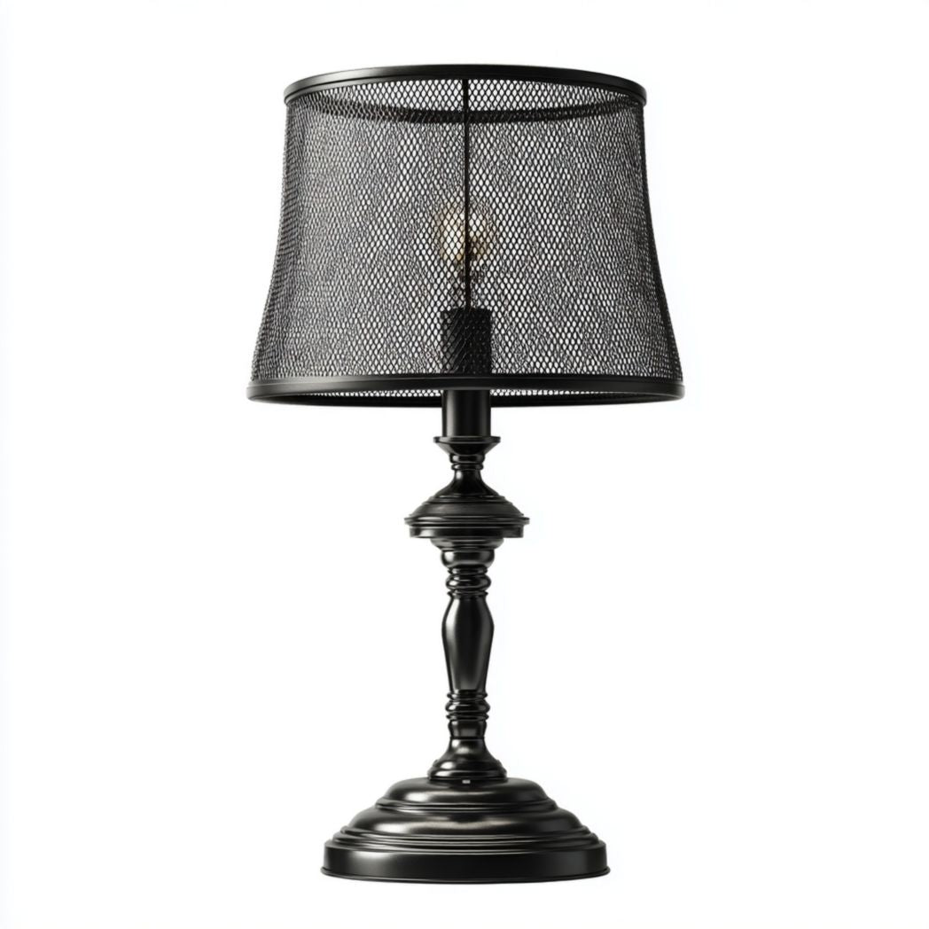 Lampa stołowa z marmuru i metalu przeznaczona do wnętrz - 30 x 30 x 55cm