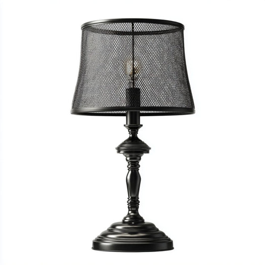 Lampa stołowa z marmuru i metalu przeznaczona do wnętrz - 30 x 30 x 55cm