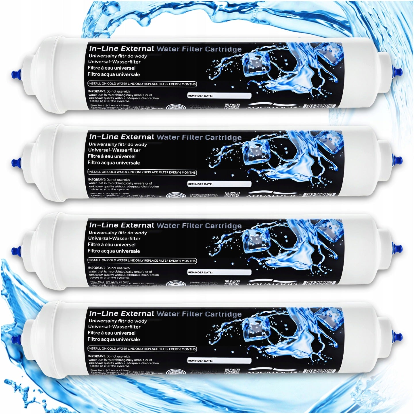 Aqualogis Filtr Do Lodówki SAMSUNG zamiennik DA29-10105J HAFEX/EXP LG ADQ73693903 4sz(1 szt./Filtr Do Lodówki SAMSUNG zamiennik DA29-10105J HAFEX/EXP LG ADQ73693903 4sz)