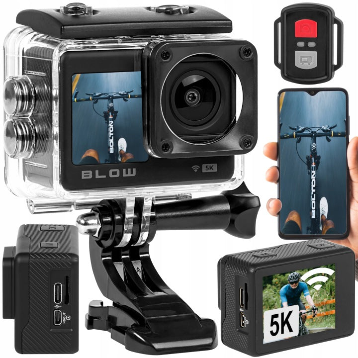 Blow KAMERA SPORTOWA GO PRO4U 4K WIFI USB UHD MIKROFON PILOT UCHWYTY AKCESORIA
